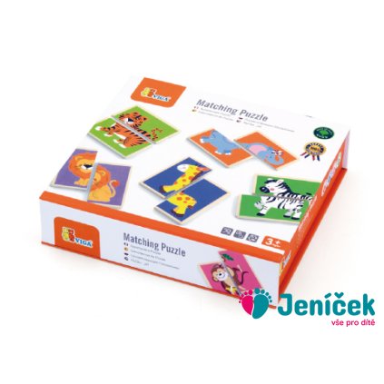 Dřevěné puzzle zvířátka