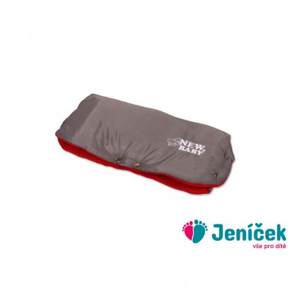 Rukávník na kočárek Classic Fleece grey/red