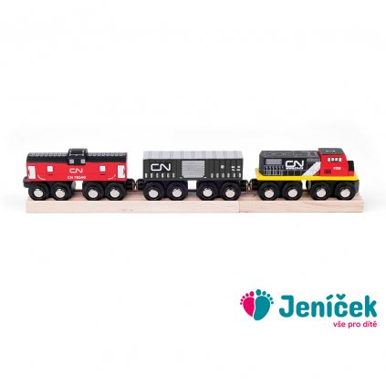 Bigjigs Rail CN nákladní vlak + koleje