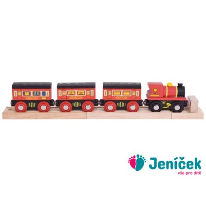 Bigjigs Rail Dálkový vlak + 3 koleje