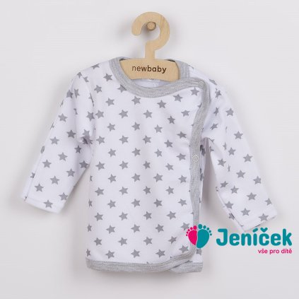 Kojenecká košilka New Baby Classic II šedá s hvězdičkami