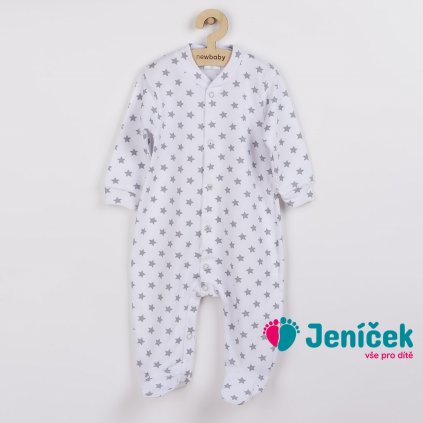 Kojenecký overal New Baby Classic II šedý s hvězdičkami