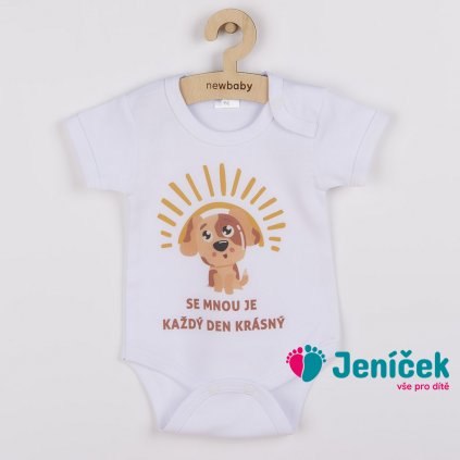 Body s potiskem New Baby SE MNOU JE KAŽDÝ DEN KRÁSNÝ