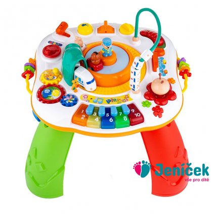 Mluvící a hrající interaktivní stoleček New Baby s jezdícím vláčkem CZ/SK