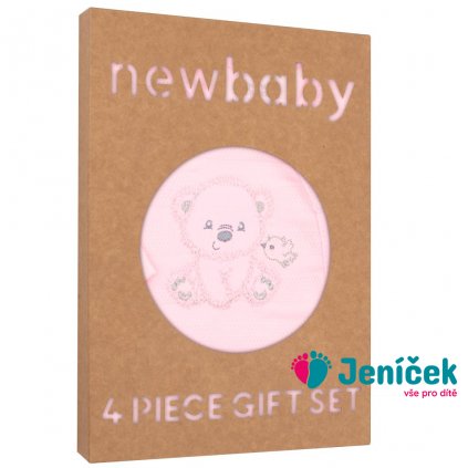 Kojenecká soupravička do porodnice New Baby Sweet Bear růžová