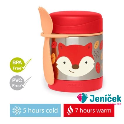 SKIP HOP Zoo Termoska na jídlo se lžičkou/vidličkou Liška 325 ml, 3r+