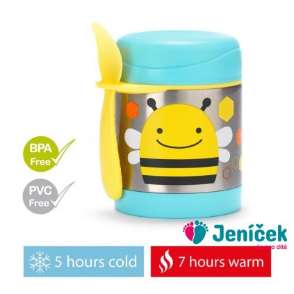 SKIP HOP Zoo Termoska na jídlo se lžičkou/vidličkou Včelka 325 ml, 3r+
