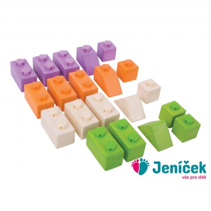 Bigjigs Baby Dřevěné Spojkostky Basic set