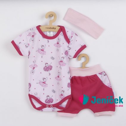 3-dílná letní bavlněná souprava New Baby Perfect Summer baletka