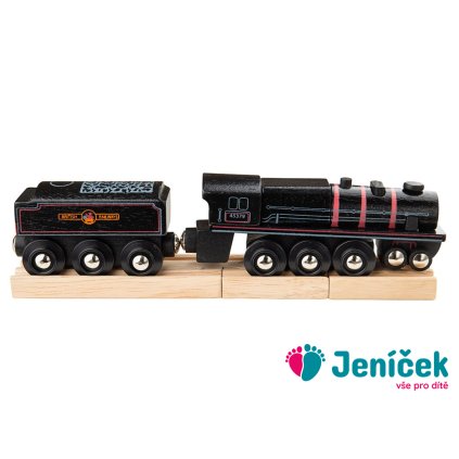 Bigjigs Rail Dřevěná replika lokomotivy Black 5 engine