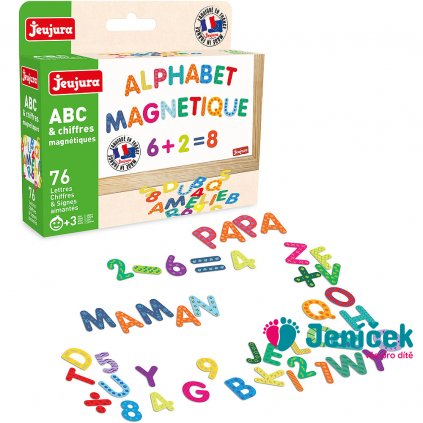 Jeujura Vzorovaná magnetická písmenka 76 ks