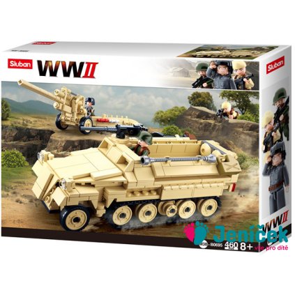 Sluban WWII M38-B0695 Německý polopásový tahač - Half Track