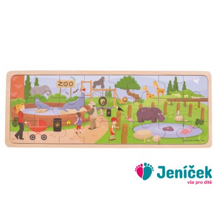 Bigjigs Toys Dřevěné puzzle ZOO