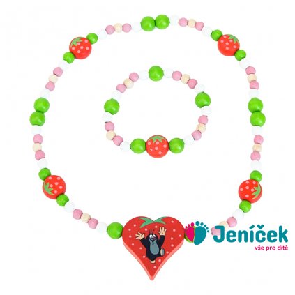 Detoa Náhrdelník a náramek Krtek a jahůdky