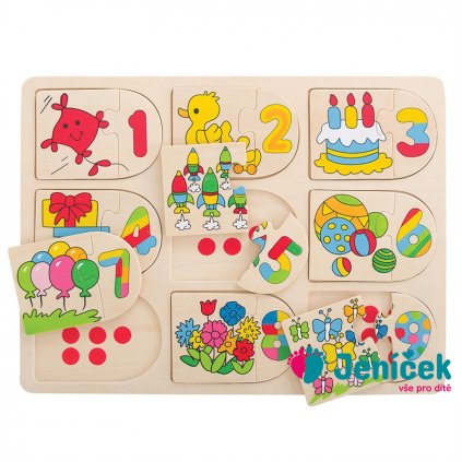 Bigjigs Toys Obrázkové počítací puzzle