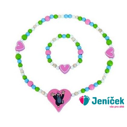 Detoa Náhrdelník a náramek Krtek a srdíčka
