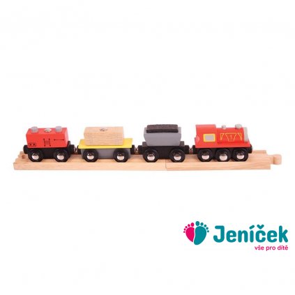 Bigjigs Rail Nákladní vlak + koleje