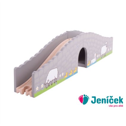 Bigjigs Rail Farma most s tunelem