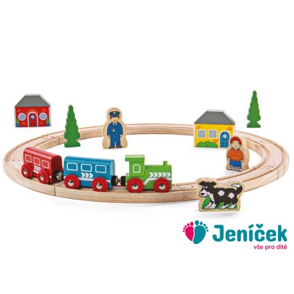 Bigjigs Rail Moje první vláčkodráha 19 dílů