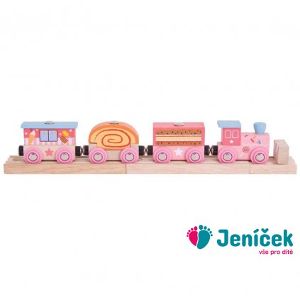 Bigjigs Rail Sladký expres + 3 koleje