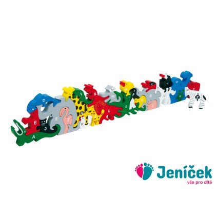 small foot Dřevěná zvířata s písmeny a číslicemi