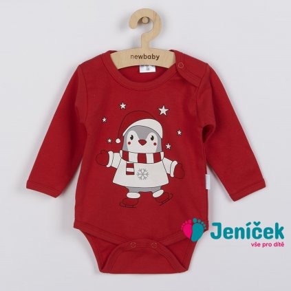 Kojenecké body s dlouhým rukávem New Baby Winter Penguin