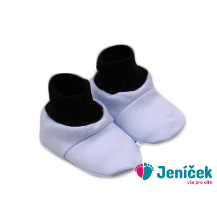 Baby Nellys Botičky/ponožtičky,Little prince bavlna - modro/černé