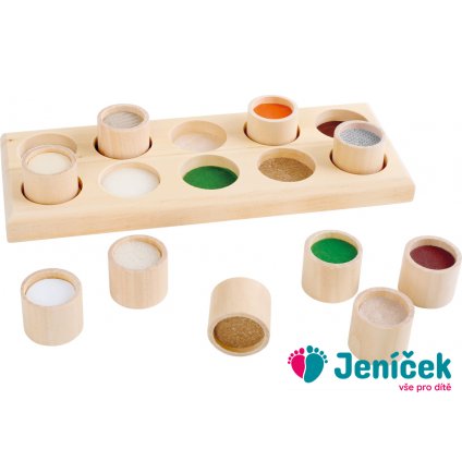 small foot Dřevěná senzorická deska Pexeso pro ruce