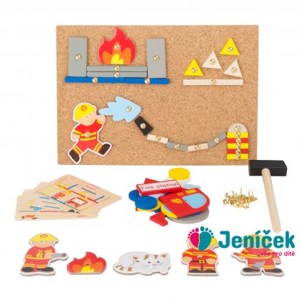 small foot Kreativní zatloukací hra Hasiči
