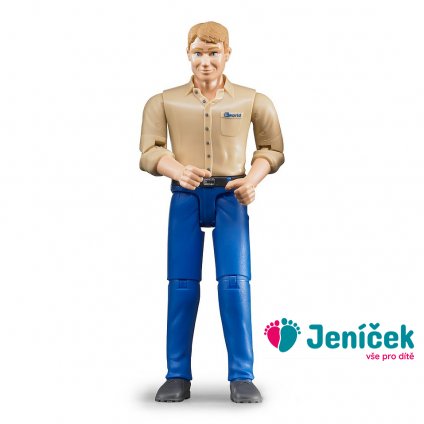 Bruder BWORLD Figurka muž modré kalhoty