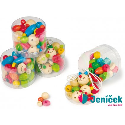 small foot Dřevěné navlékací korálky 4 ks