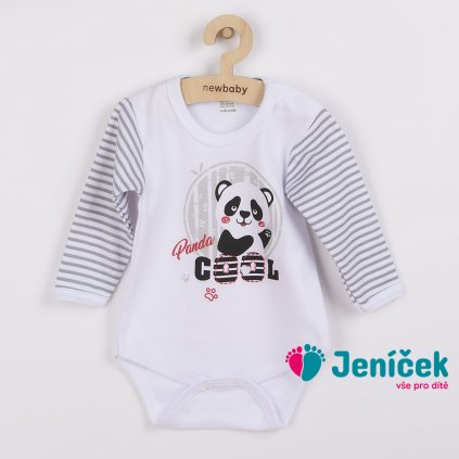 Kojenecké body s dlouhým rukávem New Baby Panda