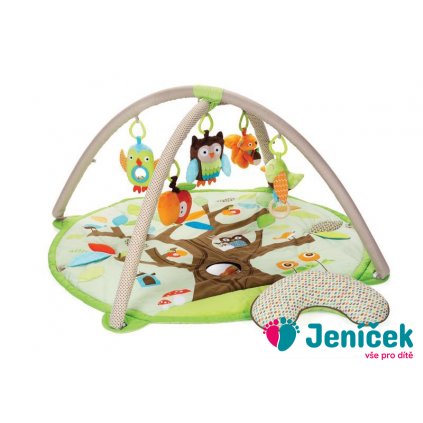 Deka na hraní 5 hraček, polštářek Treetop Friends green-brown 0m+