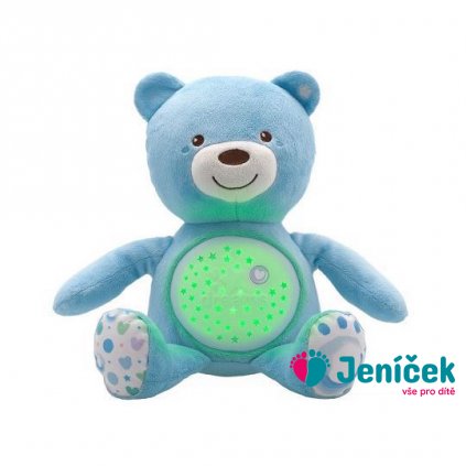 CHICCO Medvídek uspáváček s projektorem a hudbou Baby Bear First Dreams modrá 0m+