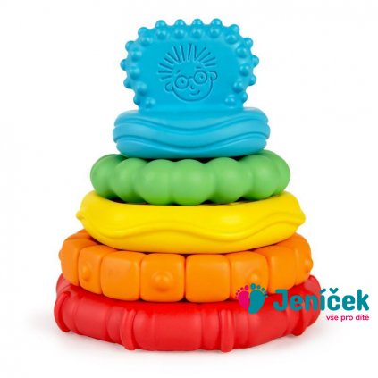 BABY EINSTEIN Kousátko stohovací 2v1 Stack&Teethe™ 0m+