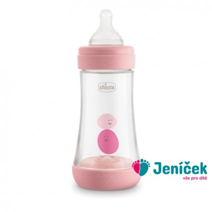 CHICCO Láhev kojenecká Perfect 5 silikon 240 ml dívka