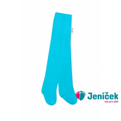 Baby Nellys Dětské punčocháče bavlněné - tyrkysové