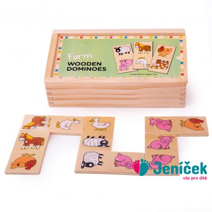 Bigjigs Toys Dřevěné domino farma