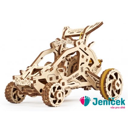 Ugears 3D dřevěné mechanické puzzle Mini bugina