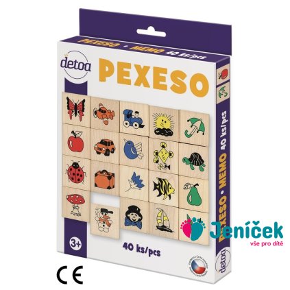 Detoa Dřevěné pexeso 40 ks