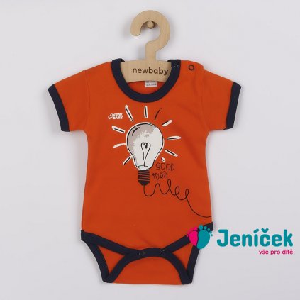 Kojenecké bavlněné body s krátkým rukávem New Baby skvělý nápad