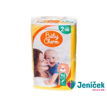 Baby Charm Super Dry Flex vel. 2 Mini, 3 - 6 kg, 46 ks