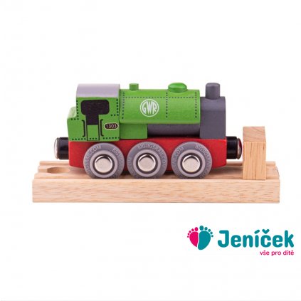 Bigjigs Rail Dřevěná lokomotiva GWR zelená