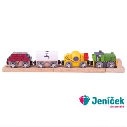 Bigjigs Rail Dřevěný stavební vlak