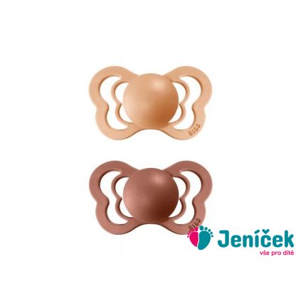 BIBS Couture cumlik z prirodneho kaucuku 2ks PeachWoodchuck 300x300
