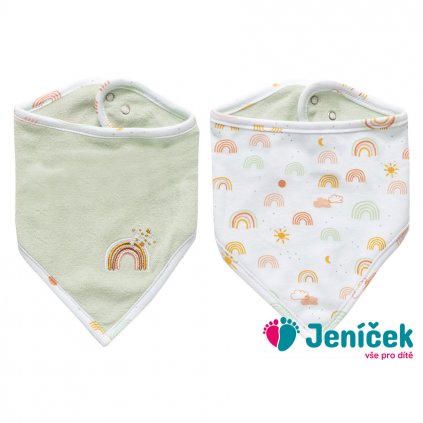 Bebe-Jou Bandana slintáček Bébé-jou Rainbow Sky 2ks