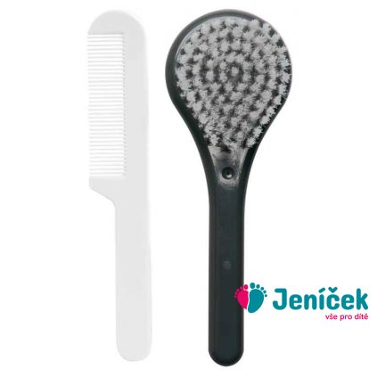 Dětský hřeben a kartáč Luma - dark Grey