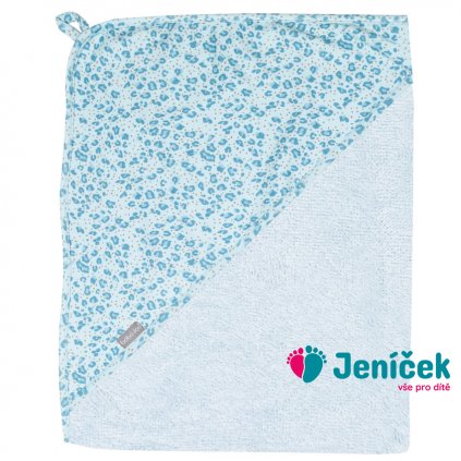 Bebe-Jou Ručník s kapucí froté Bébé-Jou Leopard Blue