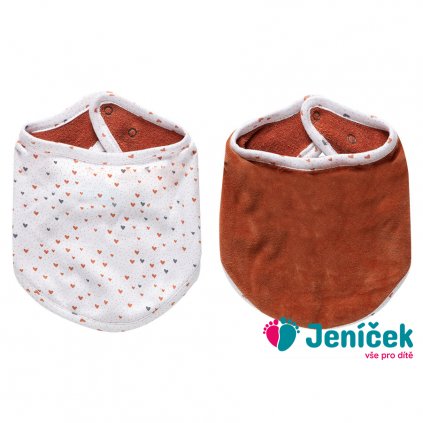 Bebe-Jou Bandana slintáček Bébé-jou Fabulous Hearts 2ks