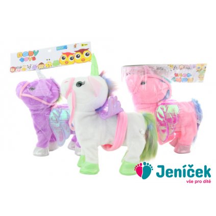 Jednorožec plyšový na baterie se zvuky
